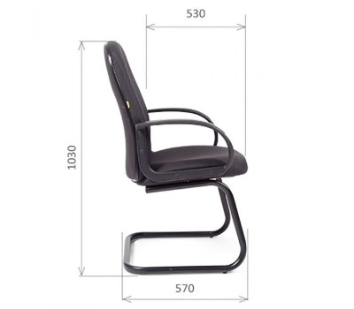 Кресло для посетителя CHAIRMAN 279 V серое, ткань JP