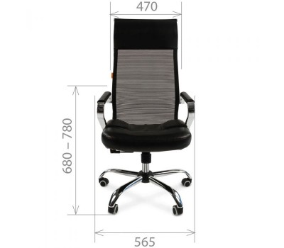 Кресло для руководителя CHAIRMAN 700 черное, сетчатый акрил