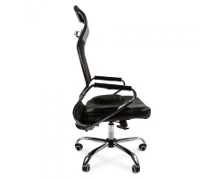 Кресло для руководителя CHAIRMAN 700 черное, сетчатый акрил-foto3