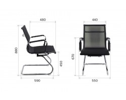 Кресло для посетителей Everprof Nerey CF Экокожа Бежевый-foto2