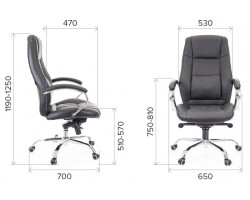 Кресло руководителя Everprof Kron M Кожа Черный-foto4