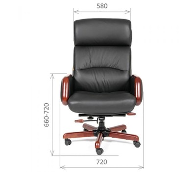 Кресло для руководителя CHAIRMAN CH 417, черная кожа