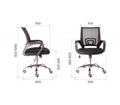 Кресло для персонала Everprof EP 696 сетка серый