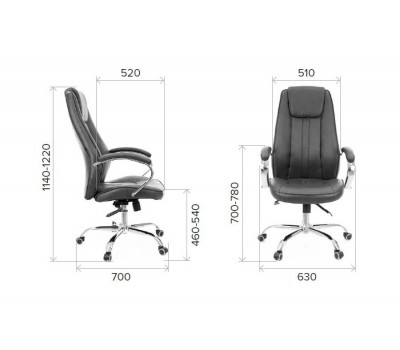 Кресло руководителя Everprof Long TM Экокожа Коричневый