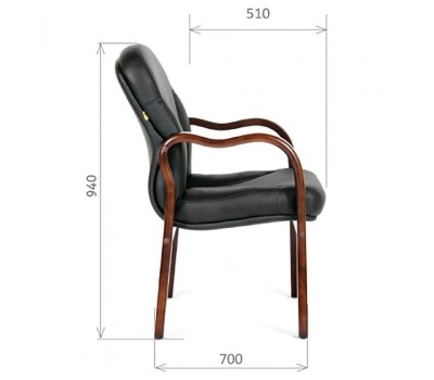 Кресло для посетителя CHAIRMAN 658 (422) черное