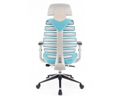 Кресло офисное Everprof Ergo Grey ткань бирюзовый-foto4