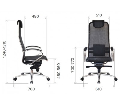 Компьютерное кресло Everprof Deco Сетка Черный для руководителя