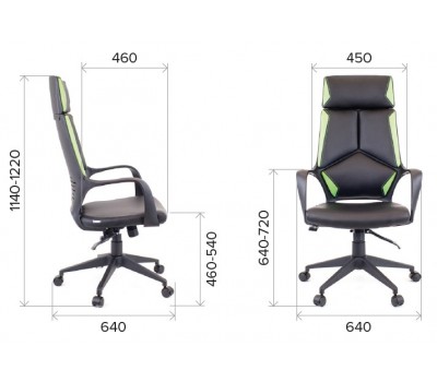 Кресло руководителя Everprof Trio Black T ткань черный