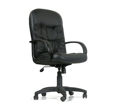 Кресло руководительское черное CHAIRMAN CH 416 экокожа матовая