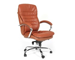 Кресло руководителя CHAIRMAN 795, натуральная кожа, коричневое
