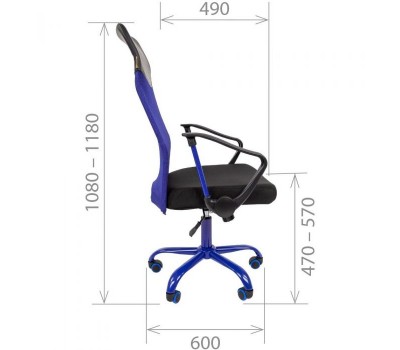 Кресло для руководителя CHAIRMAN 610 Cmet, оранжевое