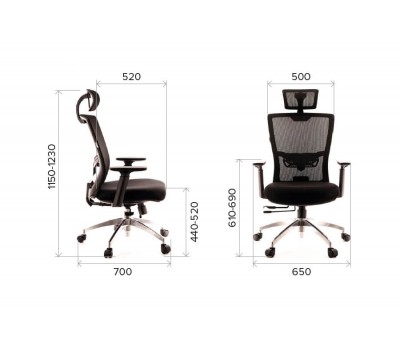 Кресло руководителя Everprof Polo S сетка серый