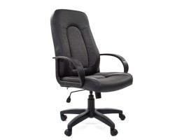 Кресло руководителя CHAIRMAN 429 экокожа, ткань, черное