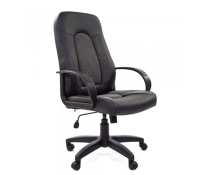 Кресло руководителя CHAIRMAN 429 экокожа, ткань, черное