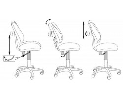 Кресло детское Бюрократ KD-4 оранжевый TW-96-1 крестовина пластик-foto6