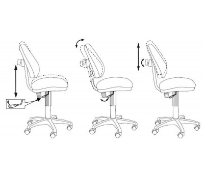 Кресло детское Бюрократ KD-4 оранжевый TW-96-1 крестовина пластик