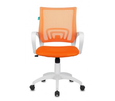 Кресло Бюрократ CH-W695N оранжевый TW-38-3 TW-96-1 сетка/ткань крестовина пластик пластик белый
