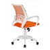 Кресло Бюрократ CH-W695N оранжевый TW-38-3 TW-96-1 сетка/ткань крестовина пластик пластик белый
