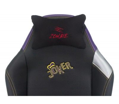 Кресло игровое Zombie HERO JOKER PRO черный/фиолетовый эко.кожа с подголов. крестовина пластик