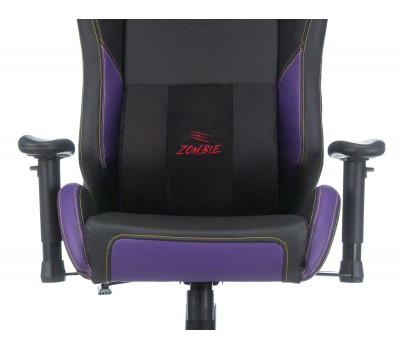 Кресло игровое Zombie HERO JOKER PRO черный/фиолетовый эко.кожа с подголов. крестовина пластик