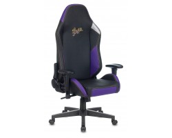 Кресло игровое Zombie HERO JOKER PRO черный/фиолетовый эко.кожа с подголов. крестовина пластик-foto12