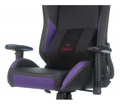 Кресло игровое Zombie HERO JOKER PRO черный/фиолетовый эко.кожа с подголов. крестовина пластик