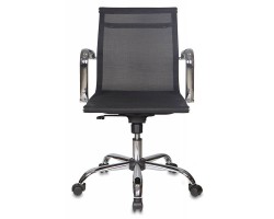 Кресло руководителя Бюрократ CH-993-Low черный M01 сетка низк.спин. крестовина металл хром-foto2