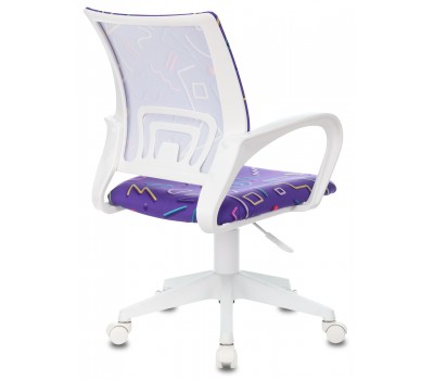 Кресло детское Бюрократ KD-W4 фиолетовый Sticks 08 крестовина пластик белый пластик белый