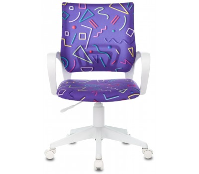 Кресло детское Бюрократ KD-W4 фиолетовый Sticks 08 крестовина пластик белый пластик белый