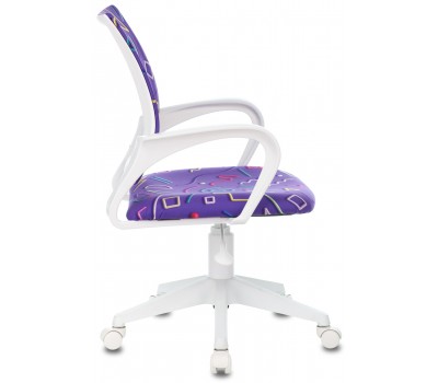 Кресло детское Бюрократ KD-W4 фиолетовый Sticks 08 крестовина пластик белый пластик белый