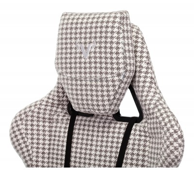 Кресло игровое Zombie VIKING LOFT серый Morris-1 гусин.лапка с подголов. крестовина металл