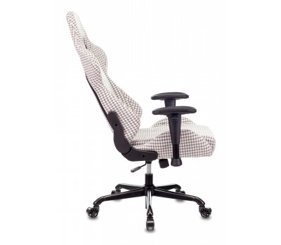 Кресло игровое Zombie VIKING LOFT серый Morris-1 гусин.лапка с подголов. крестовина металл