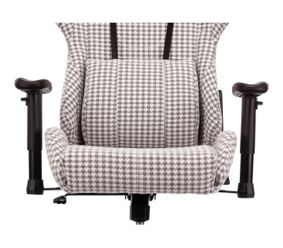 Кресло игровое Zombie VIKING LOFT серый Morris-1 гусин.лапка с подголов. крестовина металл