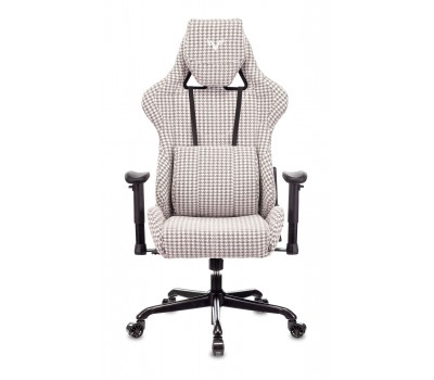 Кресло игровое Zombie VIKING LOFT серый Morris-1 гусин.лапка с подголов. крестовина металл