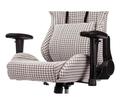 Кресло игровое Zombie VIKING LOFT серый Morris-1 гусин.лапка с подголов. крестовина металл