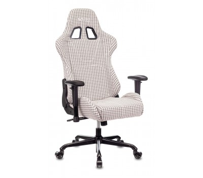 Кресло игровое Zombie VIKING LOFT серый Morris-1 гусин.лапка с подголов. крестовина металл