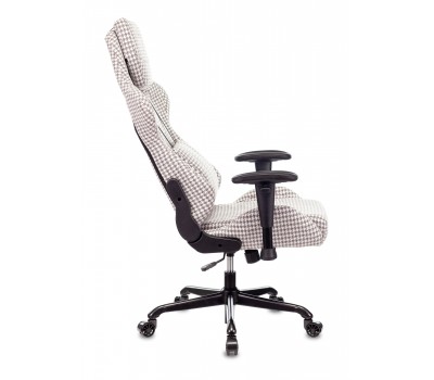 Кресло игровое Zombie VIKING LOFT серый Morris-1 гусин.лапка с подголов. крестовина металл