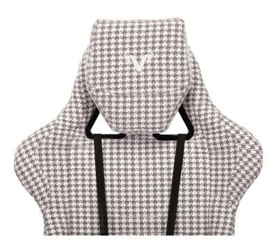 Кресло игровое Zombie VIKING LOFT серый Morris-1 гусин.лапка с подголов. крестовина металл