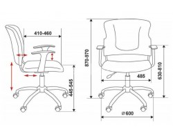 Кресло Бюрократ CH-323AXSN серый 26-25 крестовина металл хром-foto6