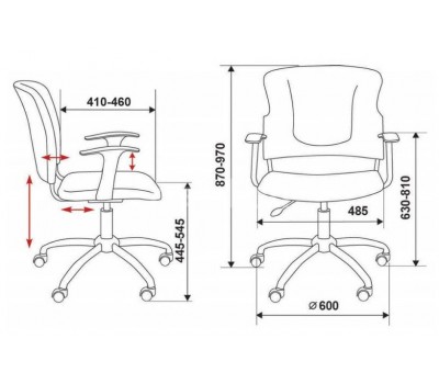 Кресло Бюрократ CH-323AXSN серый 26-25 крестовина металл хром