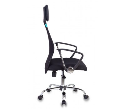 Кресло руководителя Бюрократ KB-6N черный TW-01 TW-11 сетка/ткань с подголов. крестовина металл хром