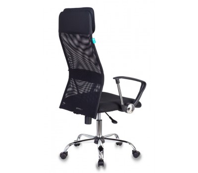 Кресло руководителя Бюрократ KB-6N черный TW-01 TW-11 сетка/ткань с подголов. крестовина металл хром