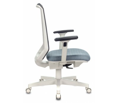 Кресло руководителя Бюрократ EXPERT серый сиденье голубой 38-405 сетка/ткань с подголов. крестовина пластик пластик белый