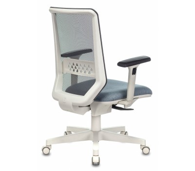 Кресло руководителя Бюрократ EXPERT серый сиденье голубой 38-405 сетка/ткань с подголов. крестовина пластик пластик белый