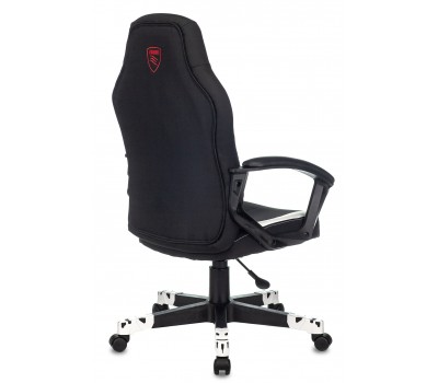 Кресло игровое Zombie 10 черный/белый текстиль/эко.кожа крестовина пластик