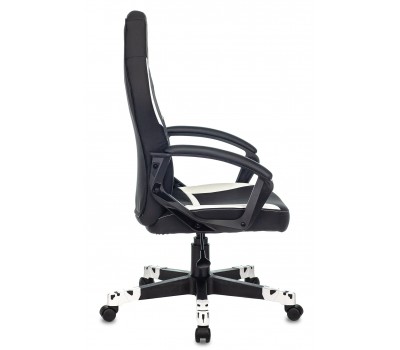 Кресло игровое Zombie 10 черный/белый текстиль/эко.кожа крестовина пластик