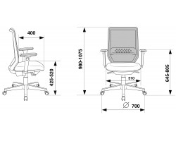 Кресло Бюрократ MC-W611N темно-серый TW-04 38-417 сетка/ткань крестовина пластик пластик белый-foto6