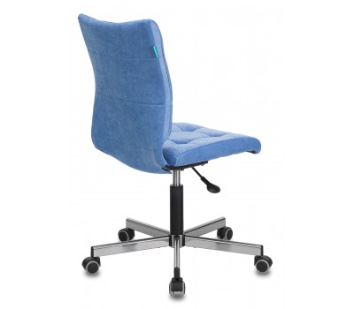 Кресло Бюрократ CH-330M голубой Velvet 86 крестовина металл хром