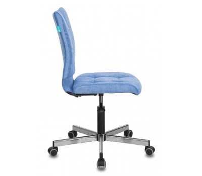 Кресло Бюрократ CH-330M голубой Velvet 86 крестовина металл хром