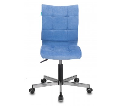 Кресло Бюрократ CH-330M голубой Velvet 86 крестовина металл хром